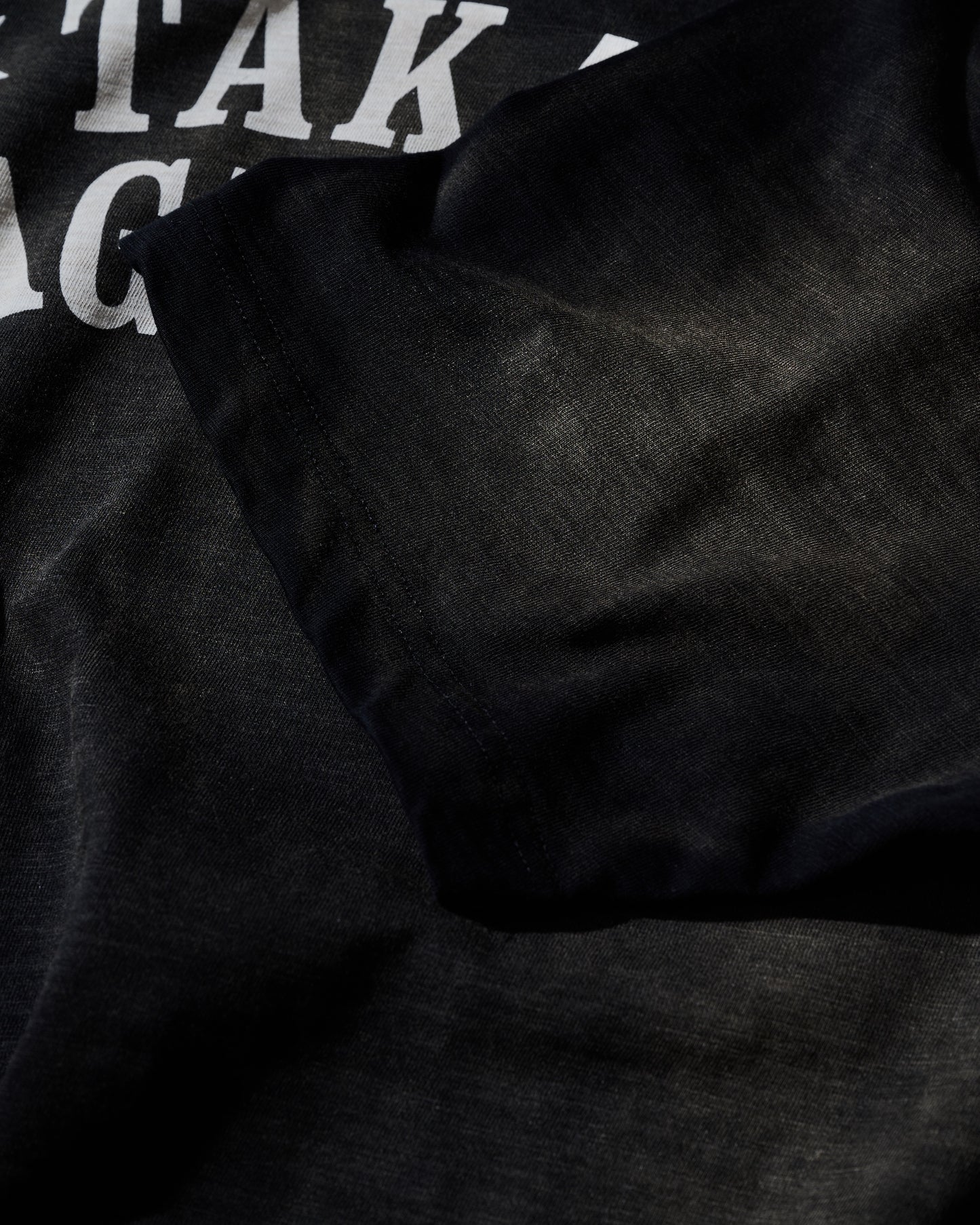 Slub Cotton Heavy Washed  Tee / Takara Black
