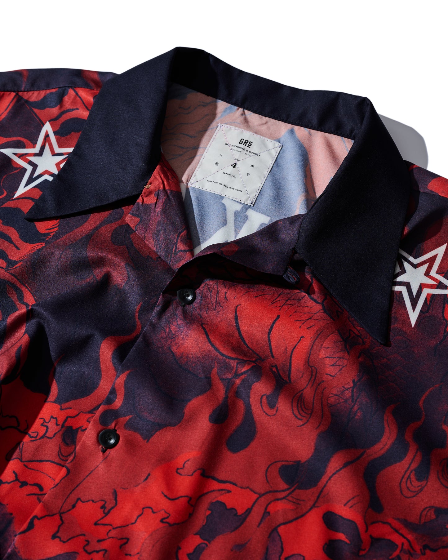 Tiger & Dragon Overprint Bowling Shirt