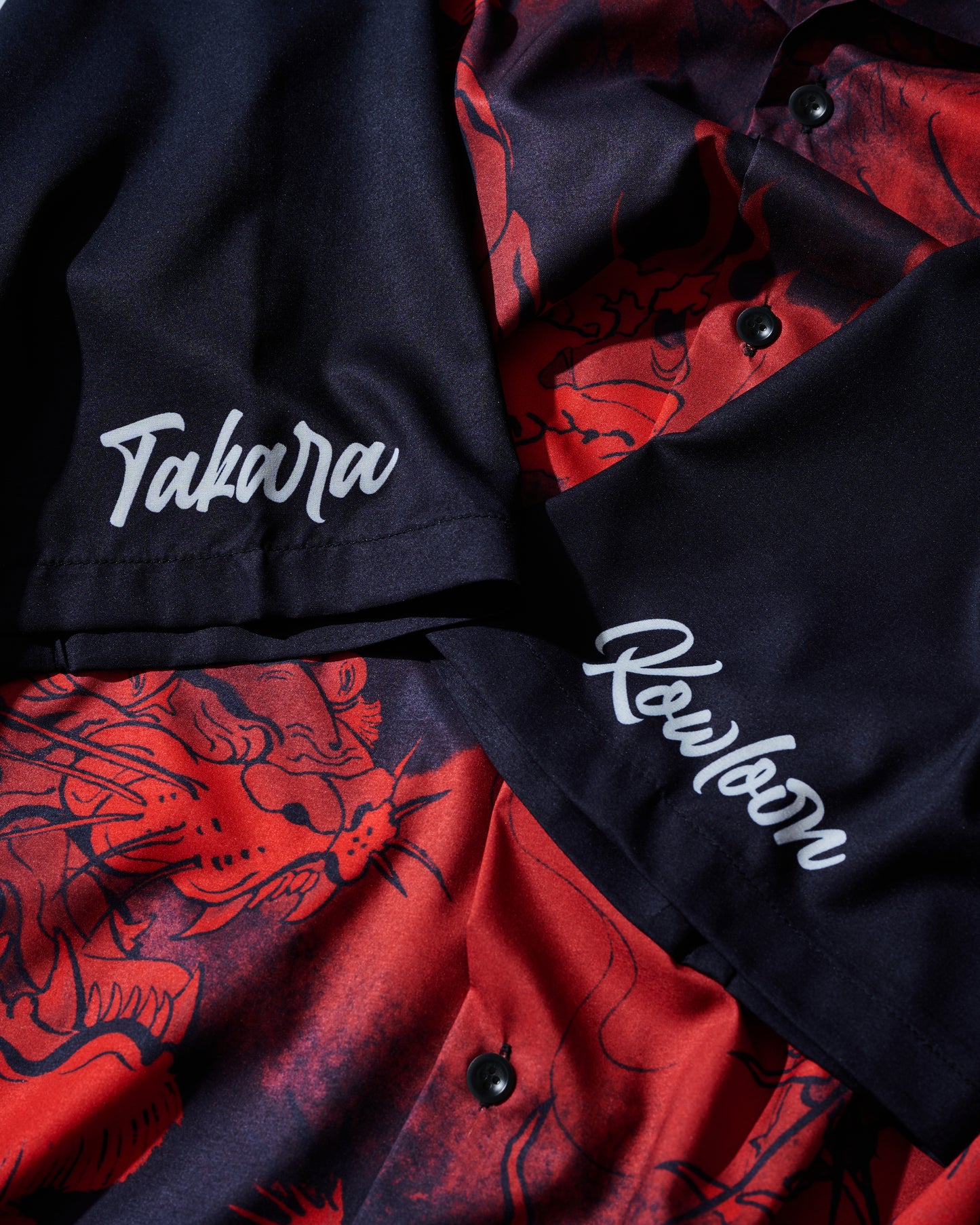 Tiger & Dragon Overprint Bowling Shirt