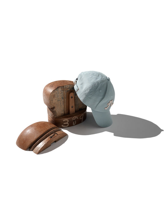 Hand Quilted “Kowloon” Cap / Light Grey Blue