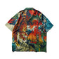 "DOWNHILL TIGER & DRAGON" OVERPRINT CAMP COLLAR SHIRT / OG