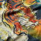 "DOWNHILL TIGER & DRAGON" OVERPRINT CAMP COLLAR SHIRT / OG
