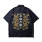 "DOUBLE DRAGON" OVERPRINT CAMP COLLAR SHIRT / OG