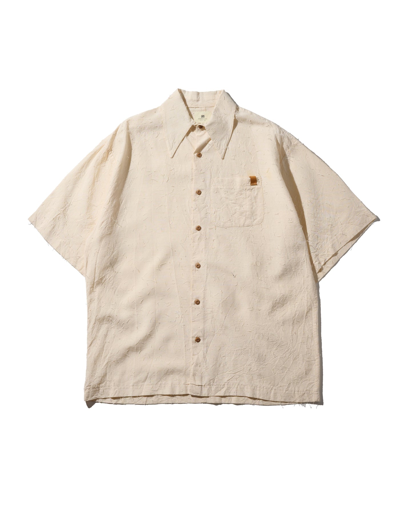 Kimono Silk Handcrafted Open Collar Shirt Type 02