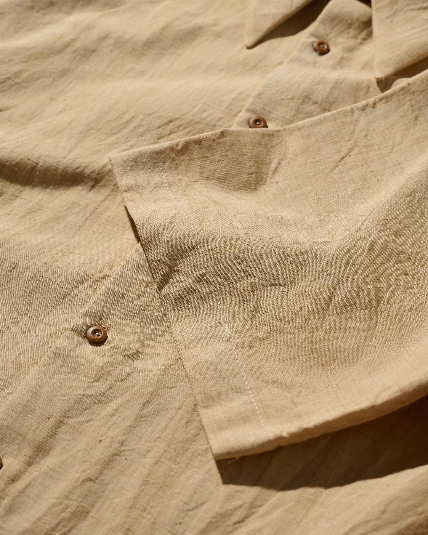 Kimono Silk Handcrafted Open Collar Shirt Type 05