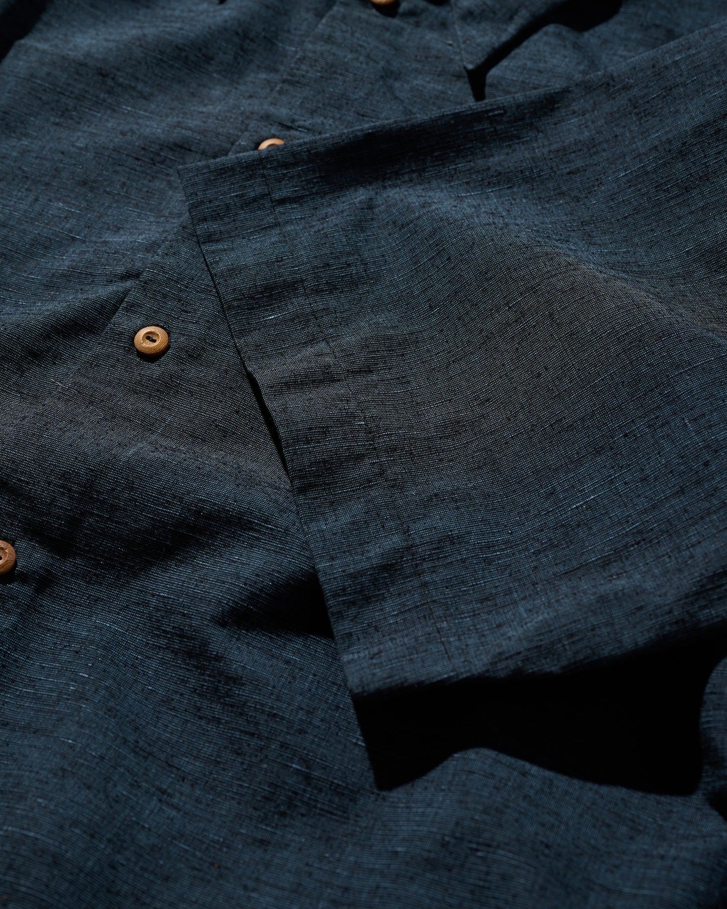 Kimono Silk Handcrafted Open Collar Shirt Type 09