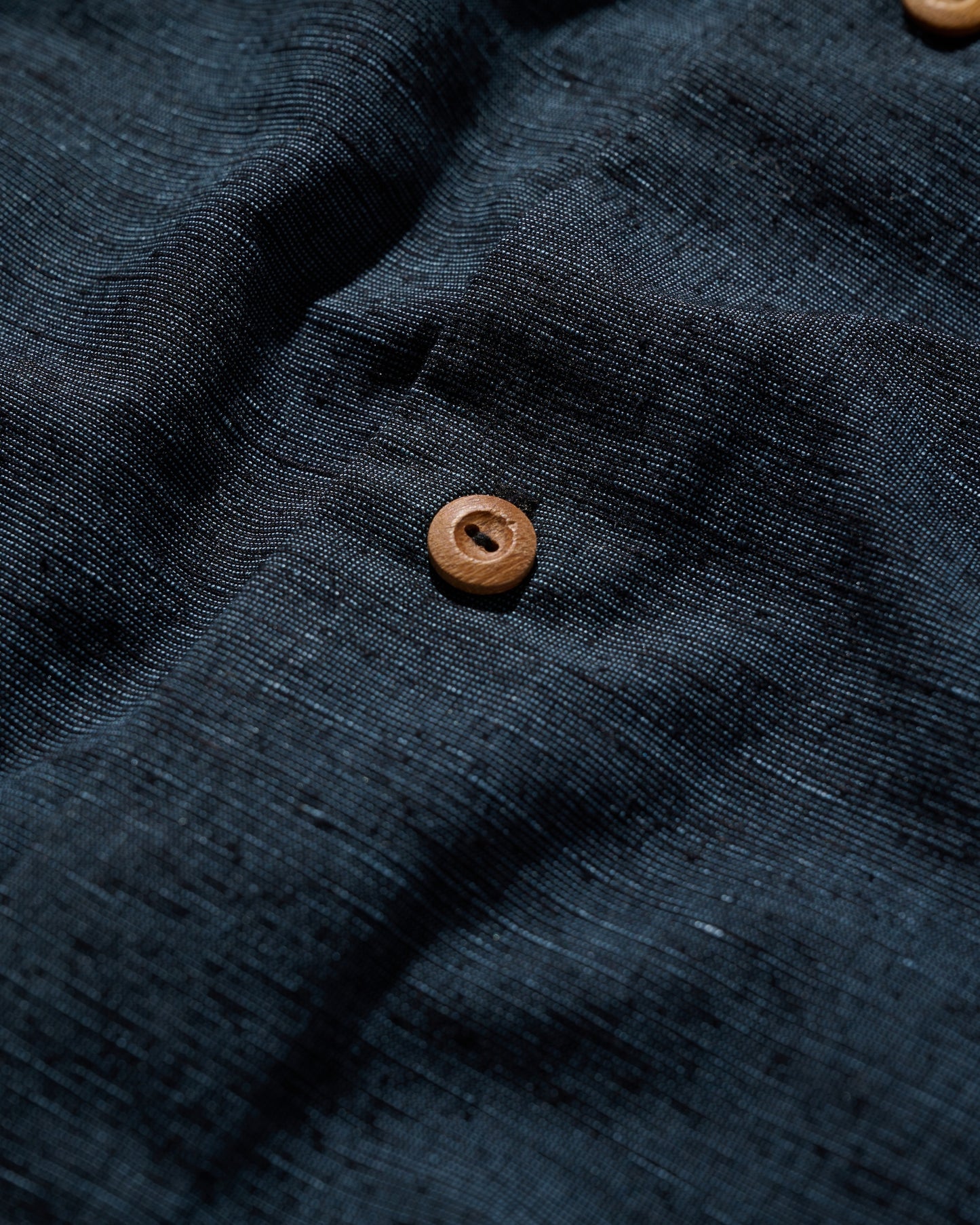 Kimono Silk Handcrafted Open Collar Shirt Type 09