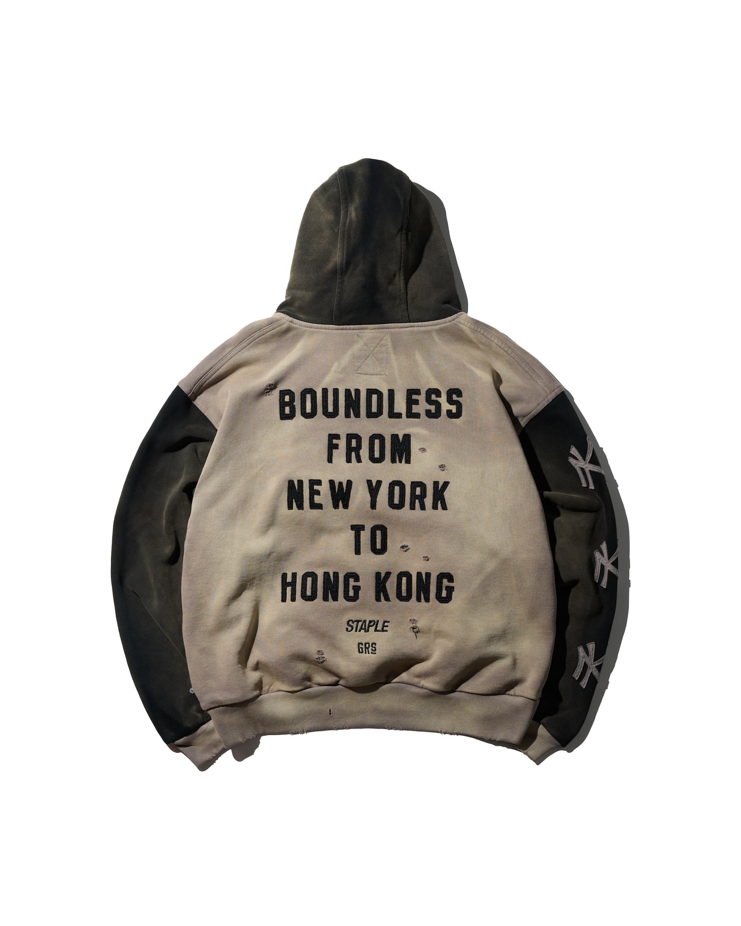 HEAVY WEIGHT SUN FADED "NEW YORK" HOODIE