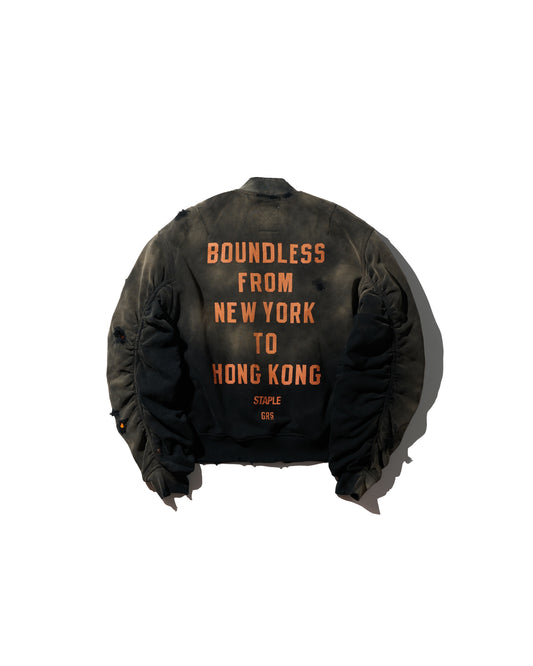 [NEW YORK EXCLUSIVE] MA1 SUN FADED SWEAT BOMBER + QUILTED LINER