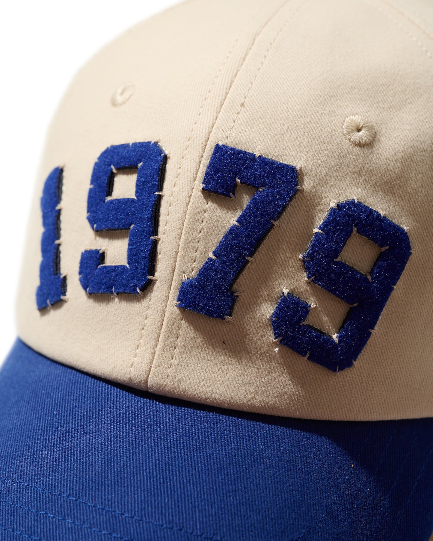 HAND QUILTED “1979” 2-TONE CAP / OFF WHITE & NAVY
