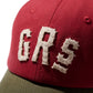 HAND QUILTED “GRS” TWO TONE CAP / OLIVE & RED