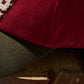 HAND QUILTED “GRS” TWO TONE CAP / OLIVE & RED