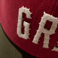 HAND QUILTED “GRS” TWO TONE CAP / OLIVE & RED