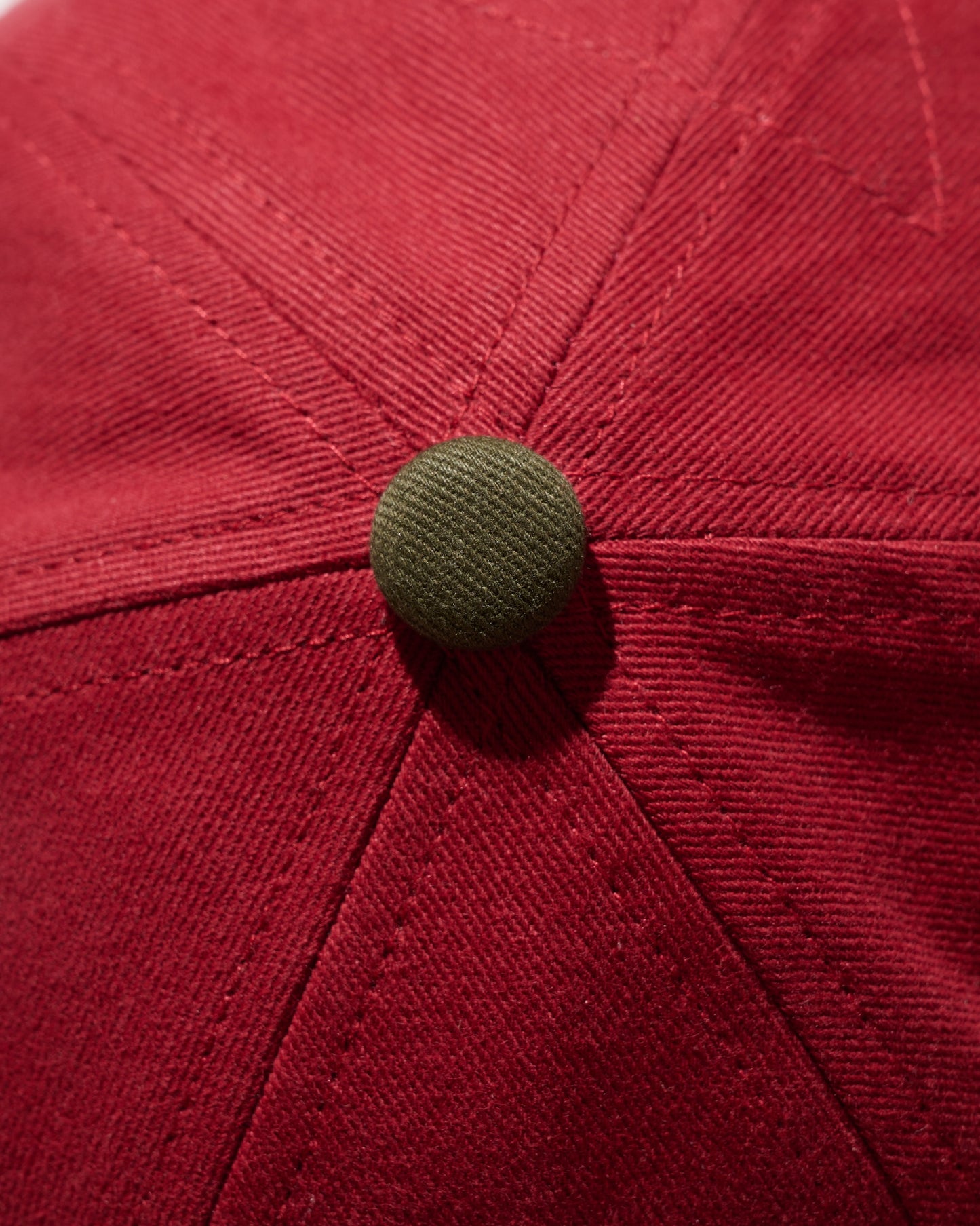 HAND QUILTED “GRS” TWO TONE CAP / OLIVE & RED