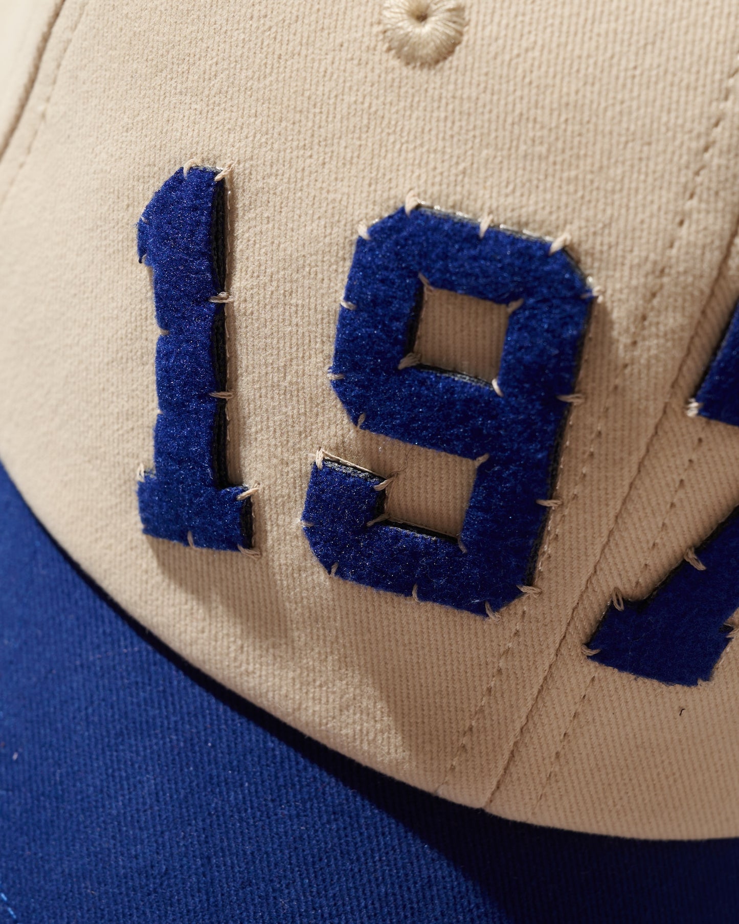 HAND QUILTED “1979” 2-TONE CAP / OFF WHITE & NAVY