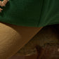 HAND QUILTED “GRS” TWO TONE CAP / GREEN & MUSTARD