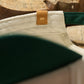 HAND QUILTED “RISE” TWO TONE CAP / OFF-WHITE & GREEN