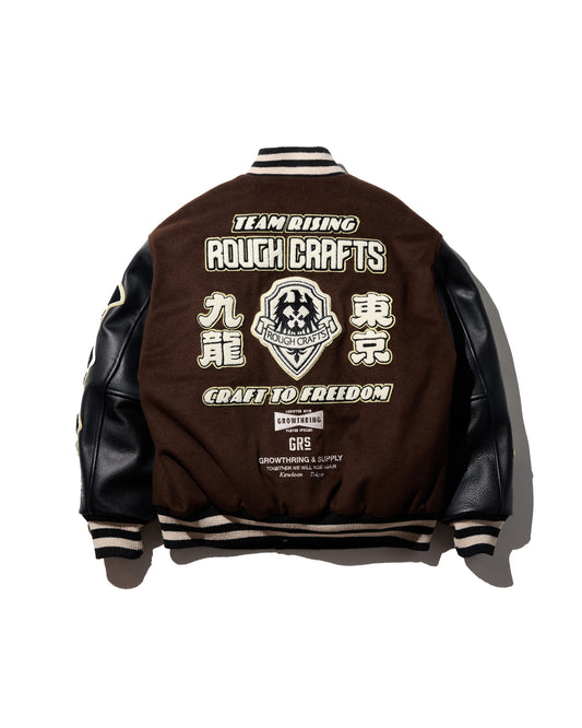 BASE BALL STADIUM JACKET / BROWN