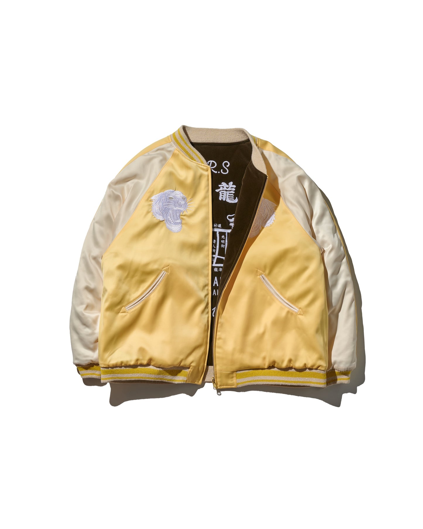 GRS SIGNATURE SOUVENIR JACKET / PALE YELLOW & HAZEL