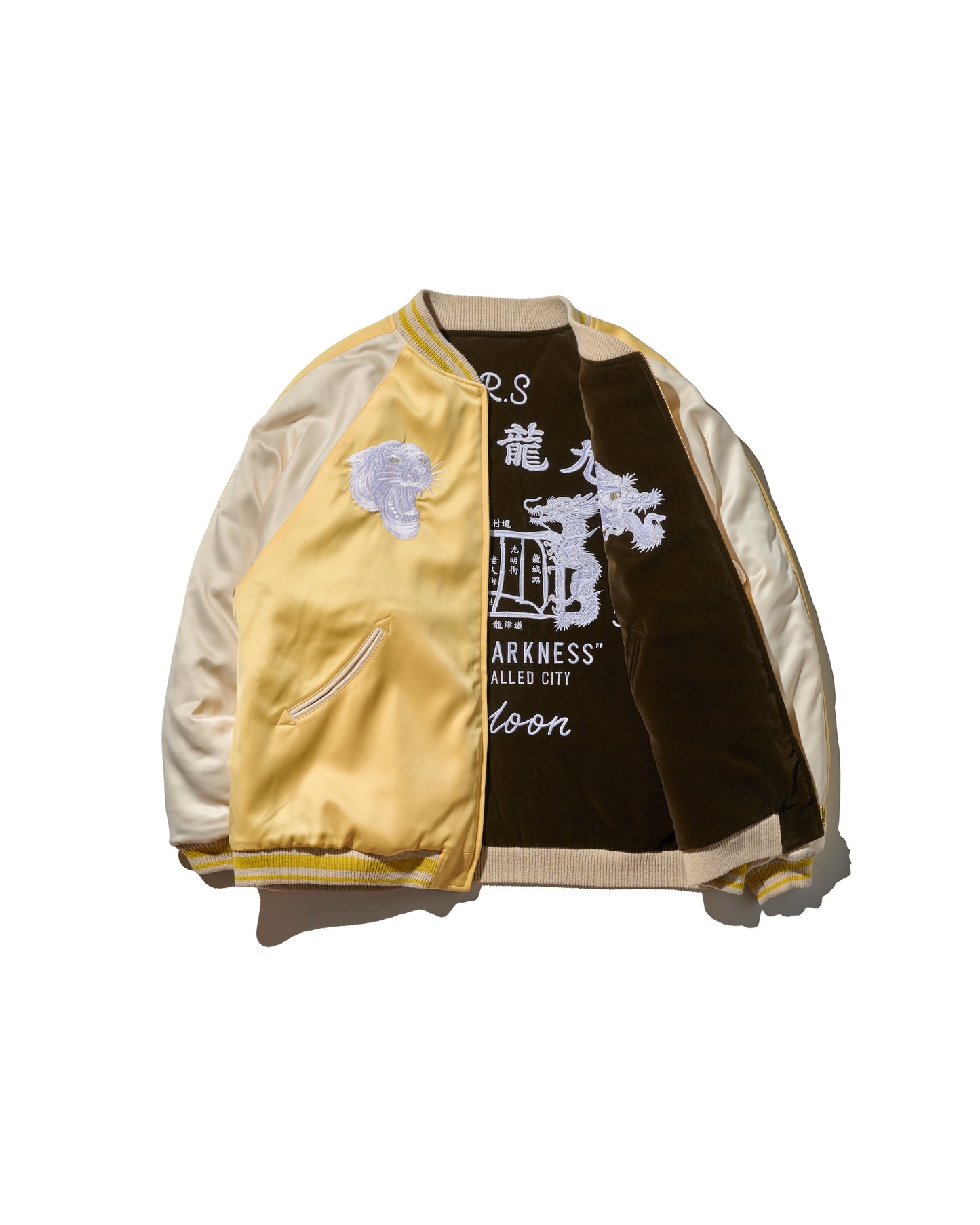 GRS SIGNATURE SOUVENIR JACKET / PALE YELLOW & HAZEL