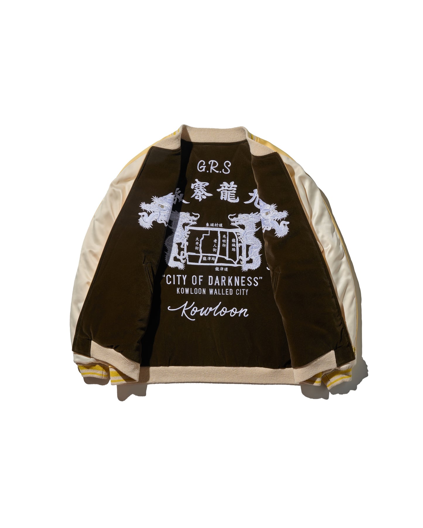 GRS SIGNATURE SOUVENIR JACKET / PALE YELLOW & HAZEL