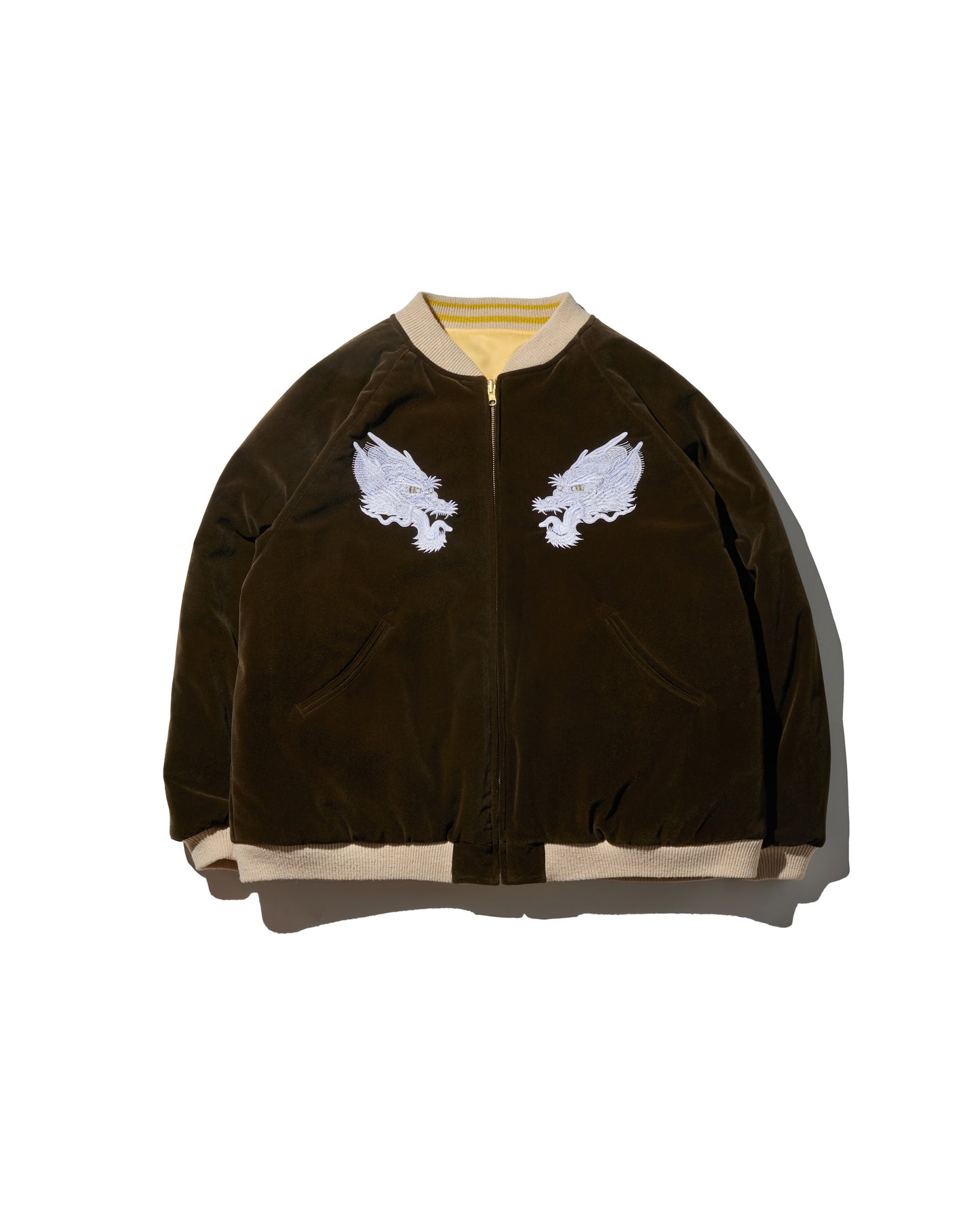 GRS SIGNATURE SOUVENIR JACKET / PALE YELLOW & HAZEL