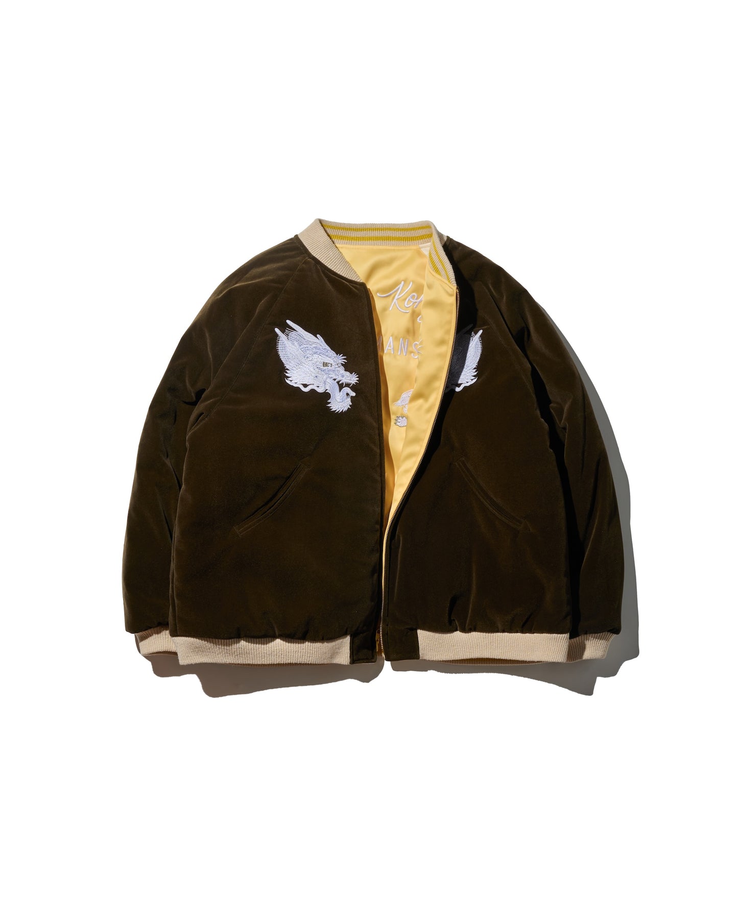 GRS SIGNATURE SOUVENIR JACKET / PALE YELLOW & HAZEL