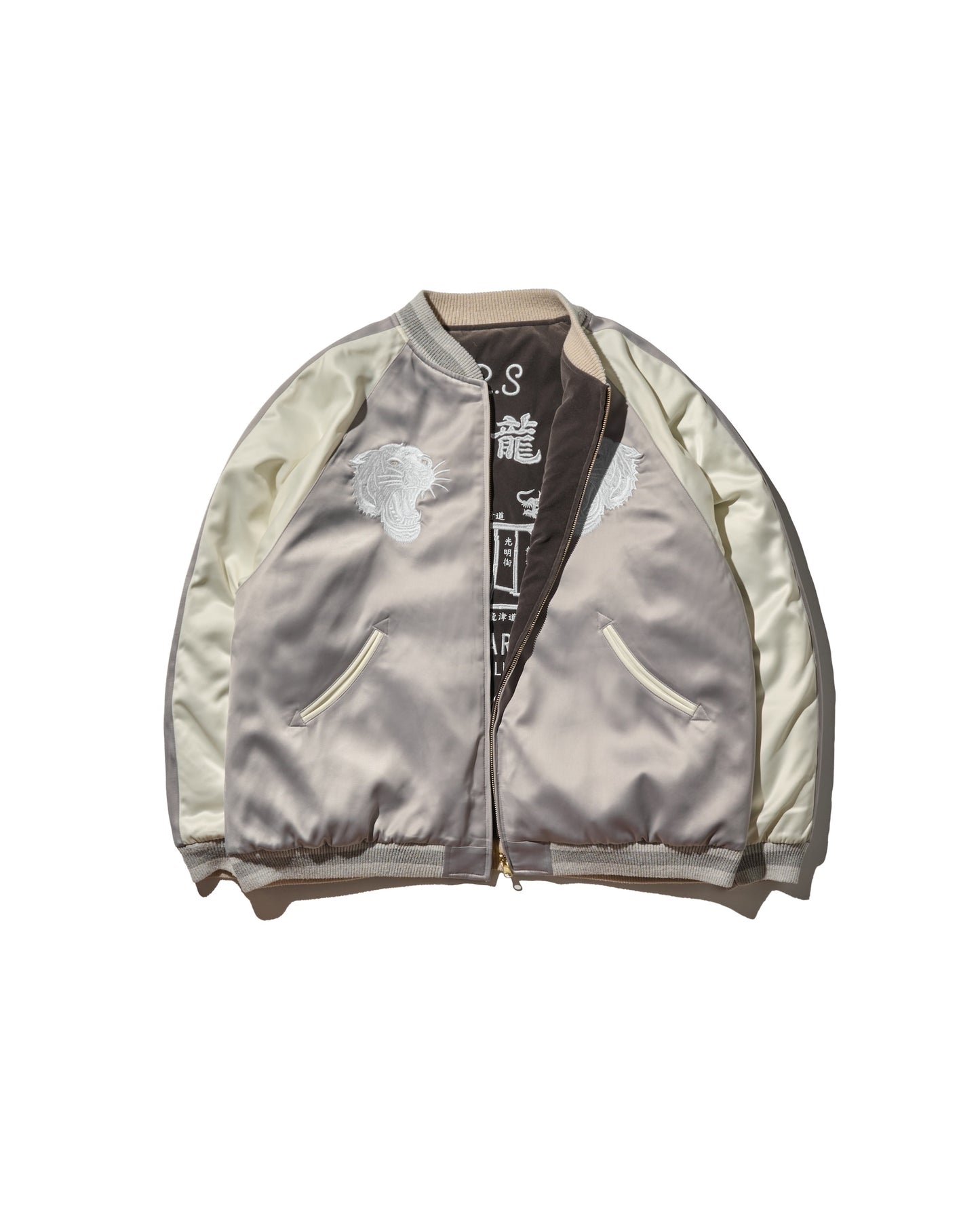 GRS SIGNATURE SOUVENIR JACKET / SLIVER & DIM GREY