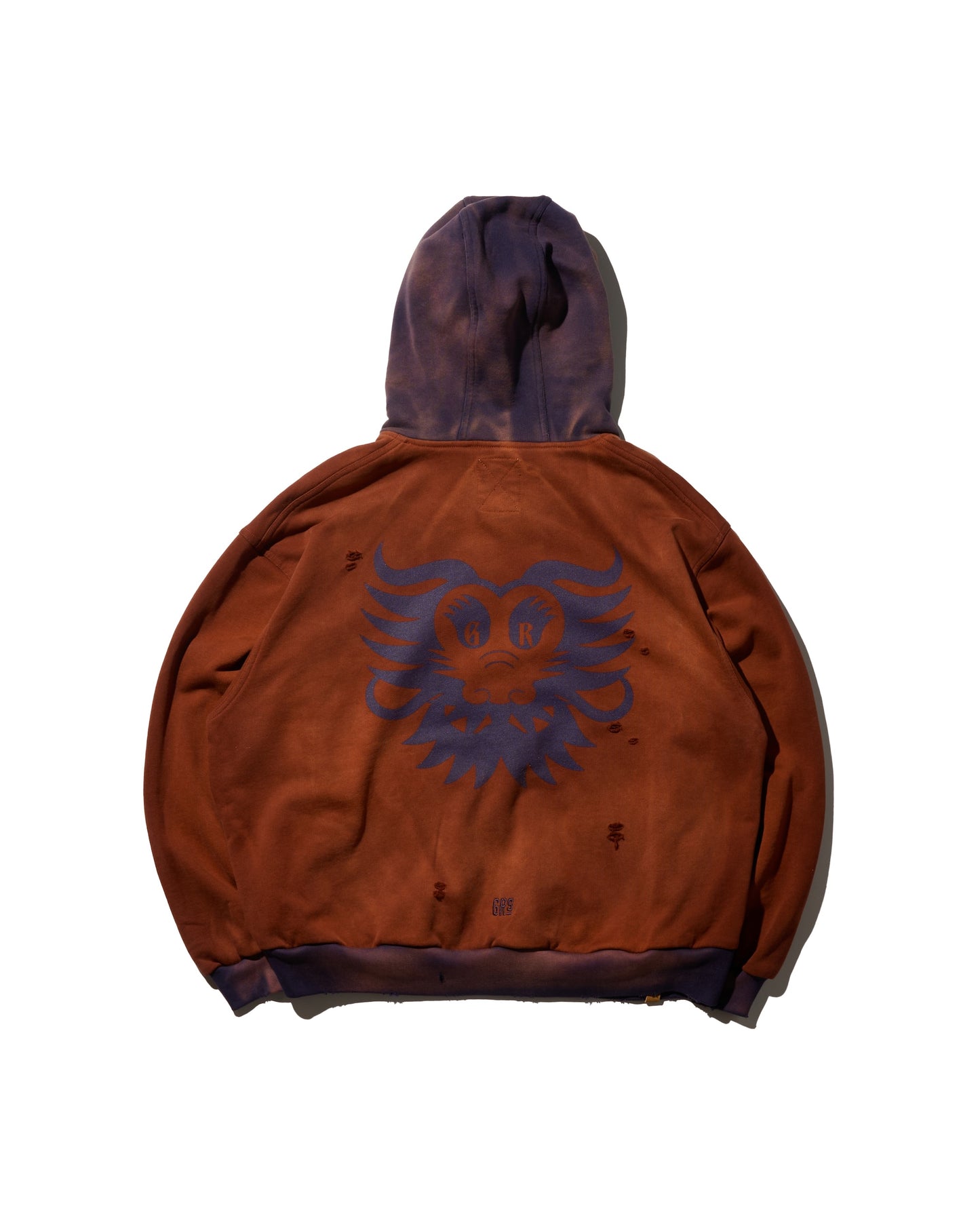 DISTRESSED "KOWLOON CITY" TWO TONE HOODIES