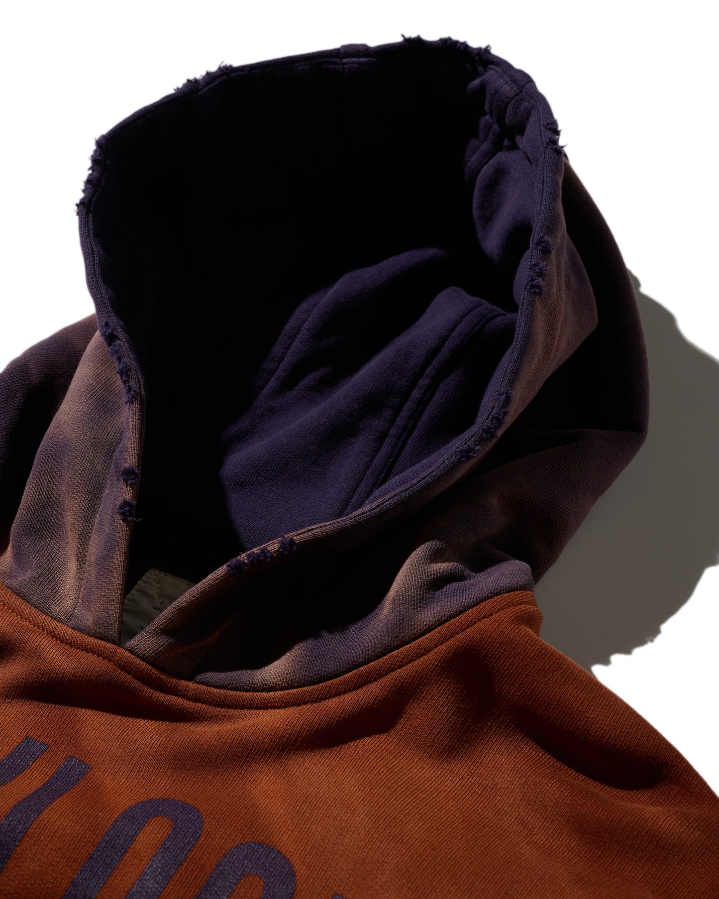 DISTRESSED "KOWLOON CITY" TWO TONE HOODIES