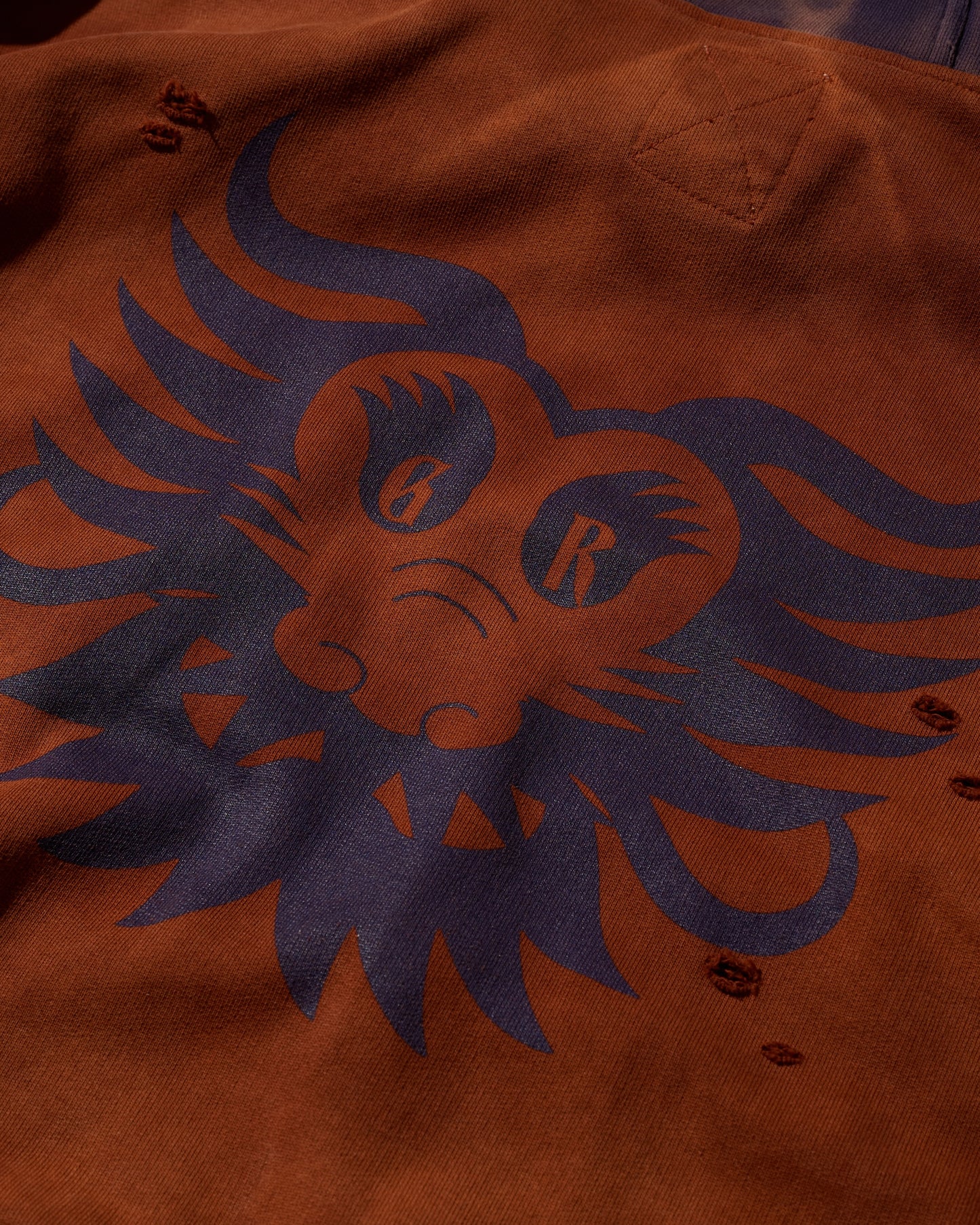 DISTRESSED "KOWLOON CITY" TWO TONE HOODIES