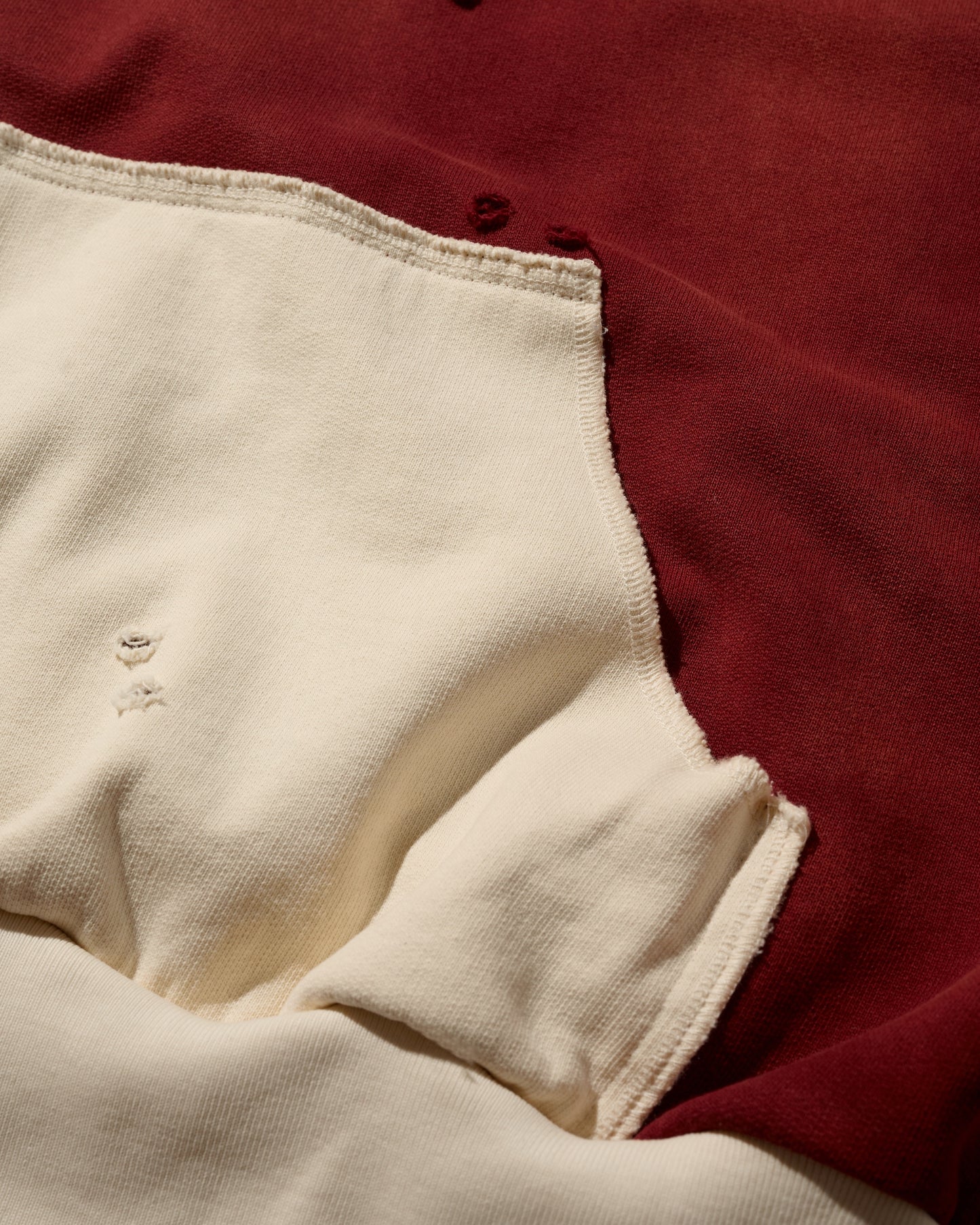 DISTRESSED"KN" TWO TONE HOODIES