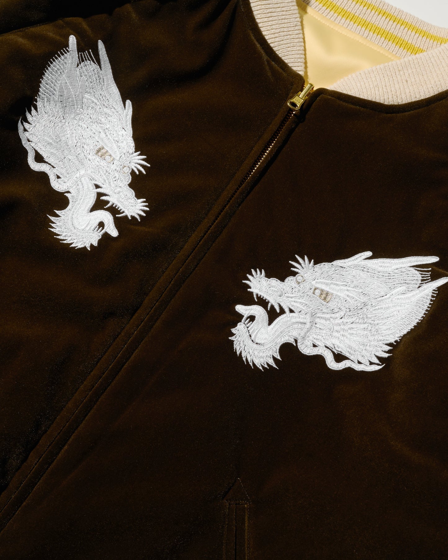 GRS SIGNATURE SOUVENIR JACKET / PALE YELLOW & HAZEL