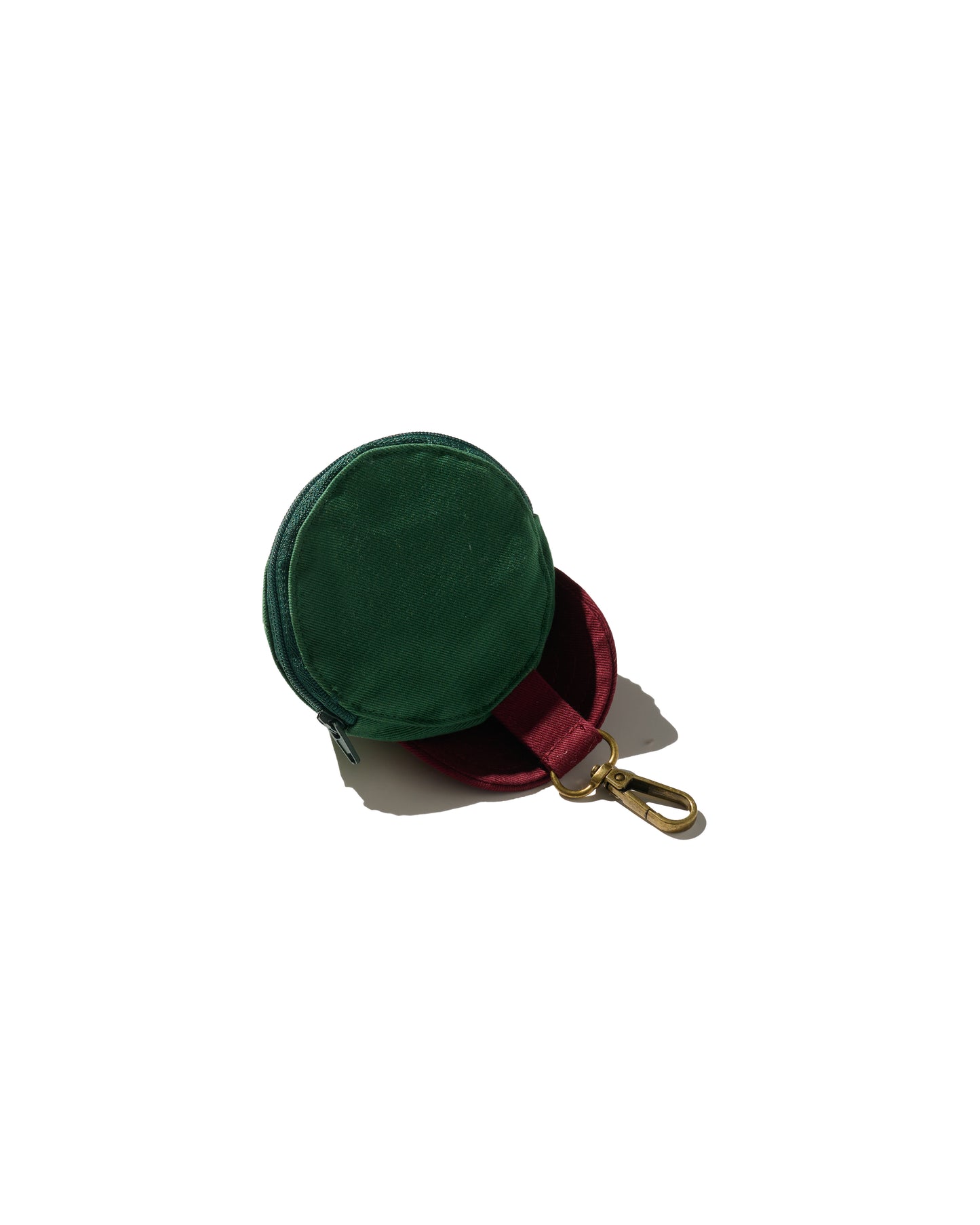 EMBROIDERY "KOWLOON CITY" MINI CAP POUCH / RED & GREEN