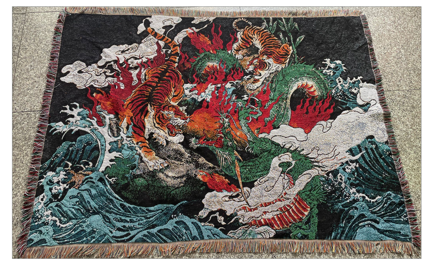 DRAGON TIGER WOVEN JACQUARD RUG