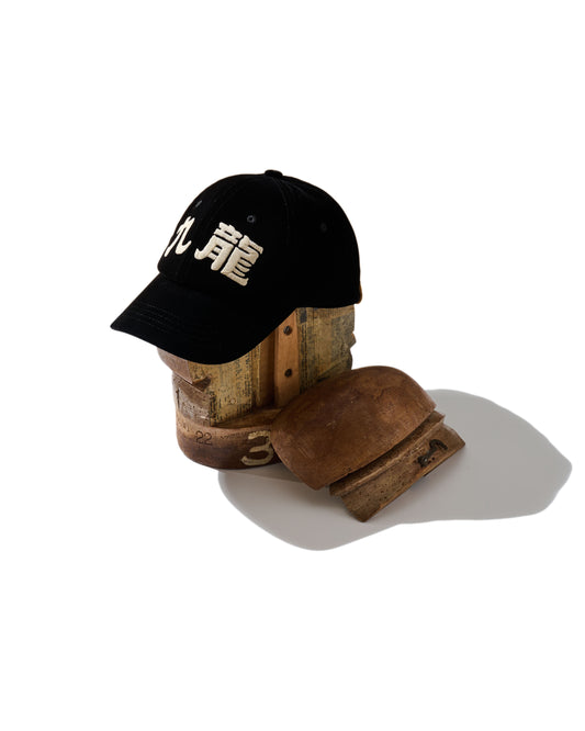 EMBROIDERY VELVET “KOWLOON” CAP / BLACK