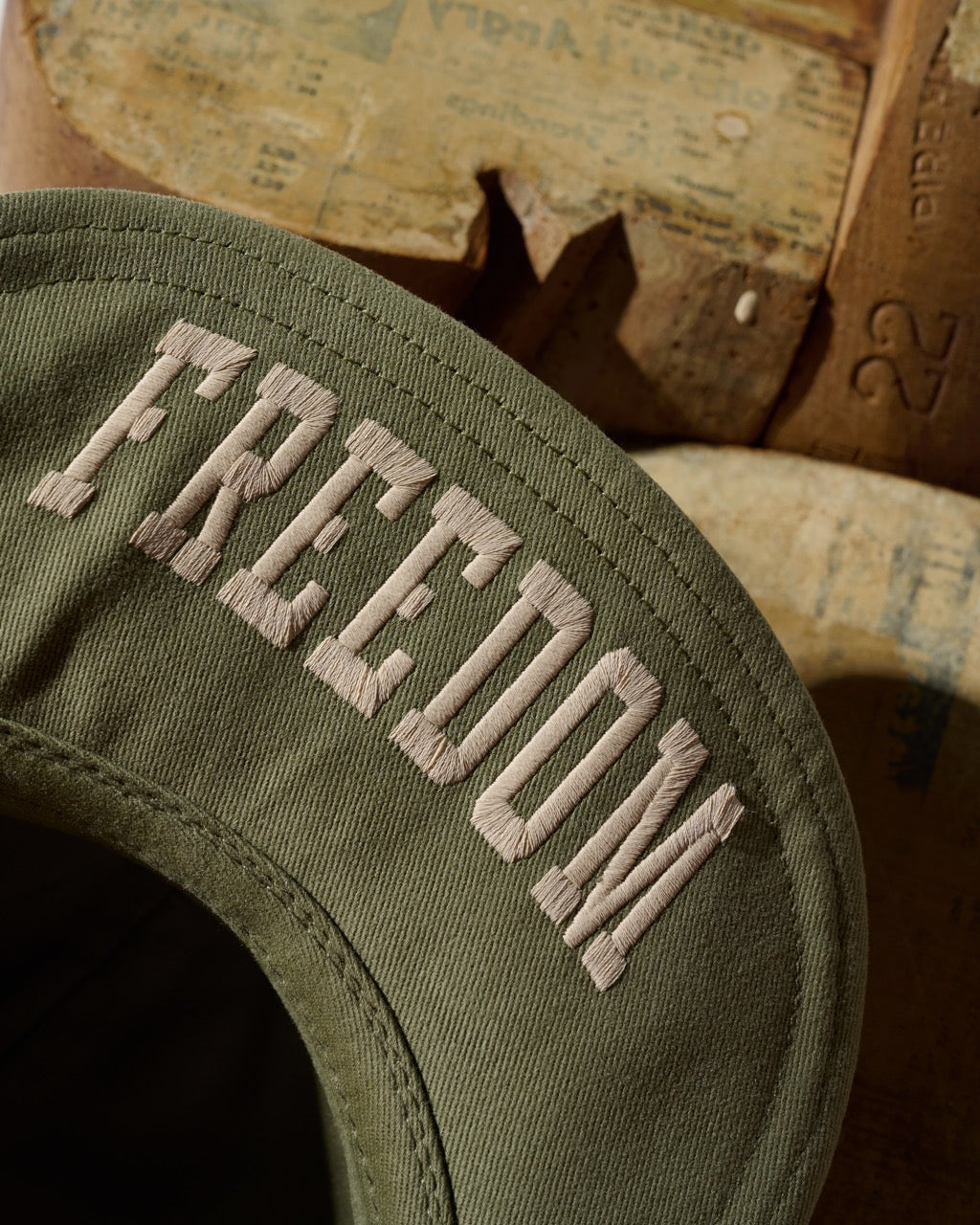 F&P EMBROIDERY FREEDOM FLIP UP CAP / MILITARY GREEN