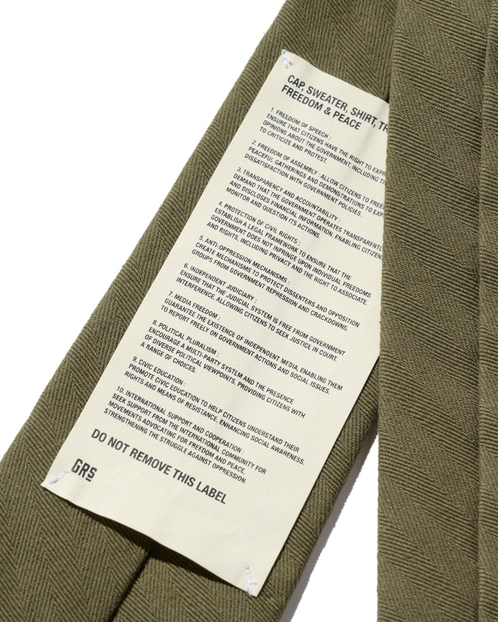 F&P USMC TROPICAL OFFICER TIE / MILITARY GREEN
