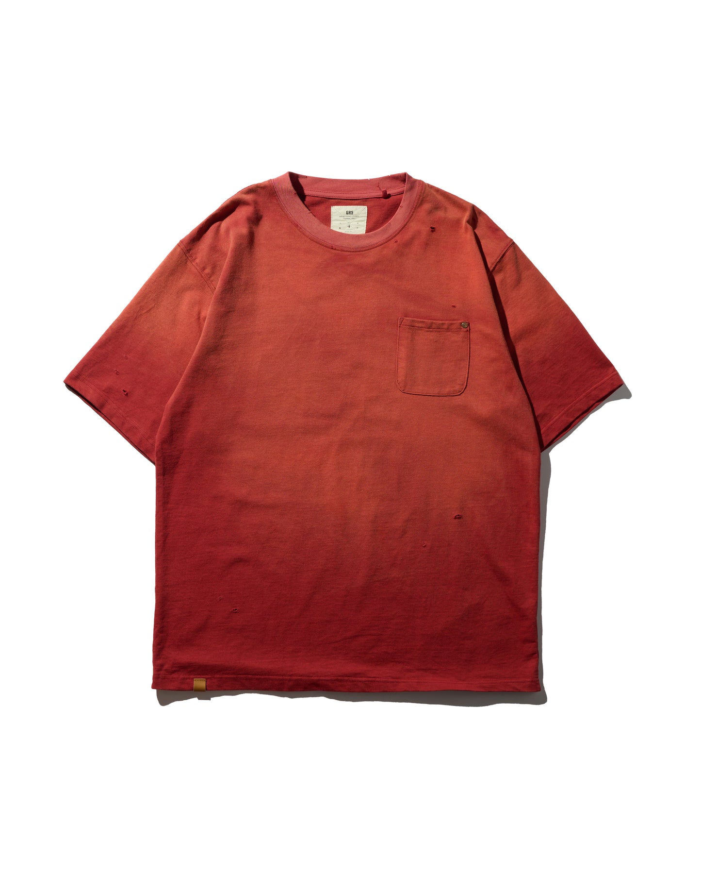 GRS SUN FADED S/S POCKET TEE / BURGANDY