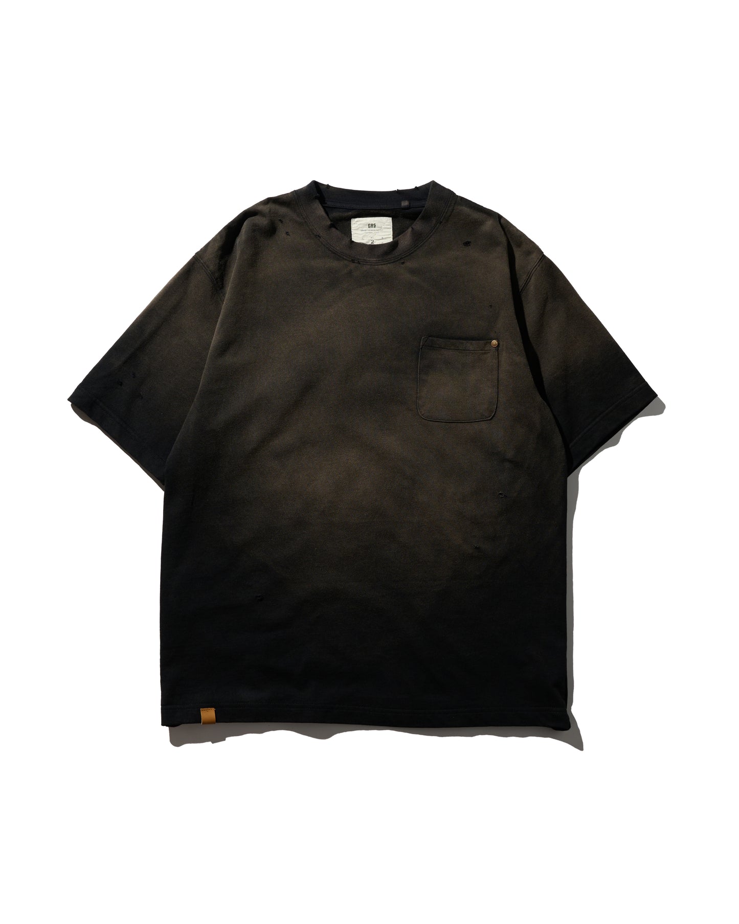 GRS SUN FADED S/S POCKET TEE / BLACK
