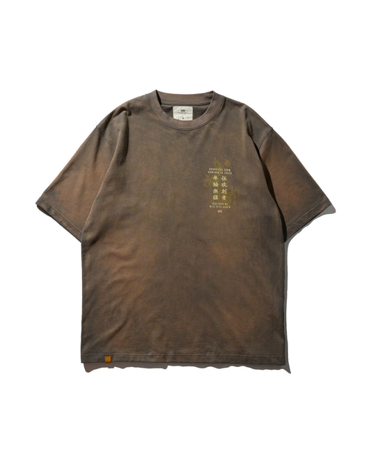 GRS X 59TATTOO SUN FADED LOGO JERSEY TEE / DARK GREY