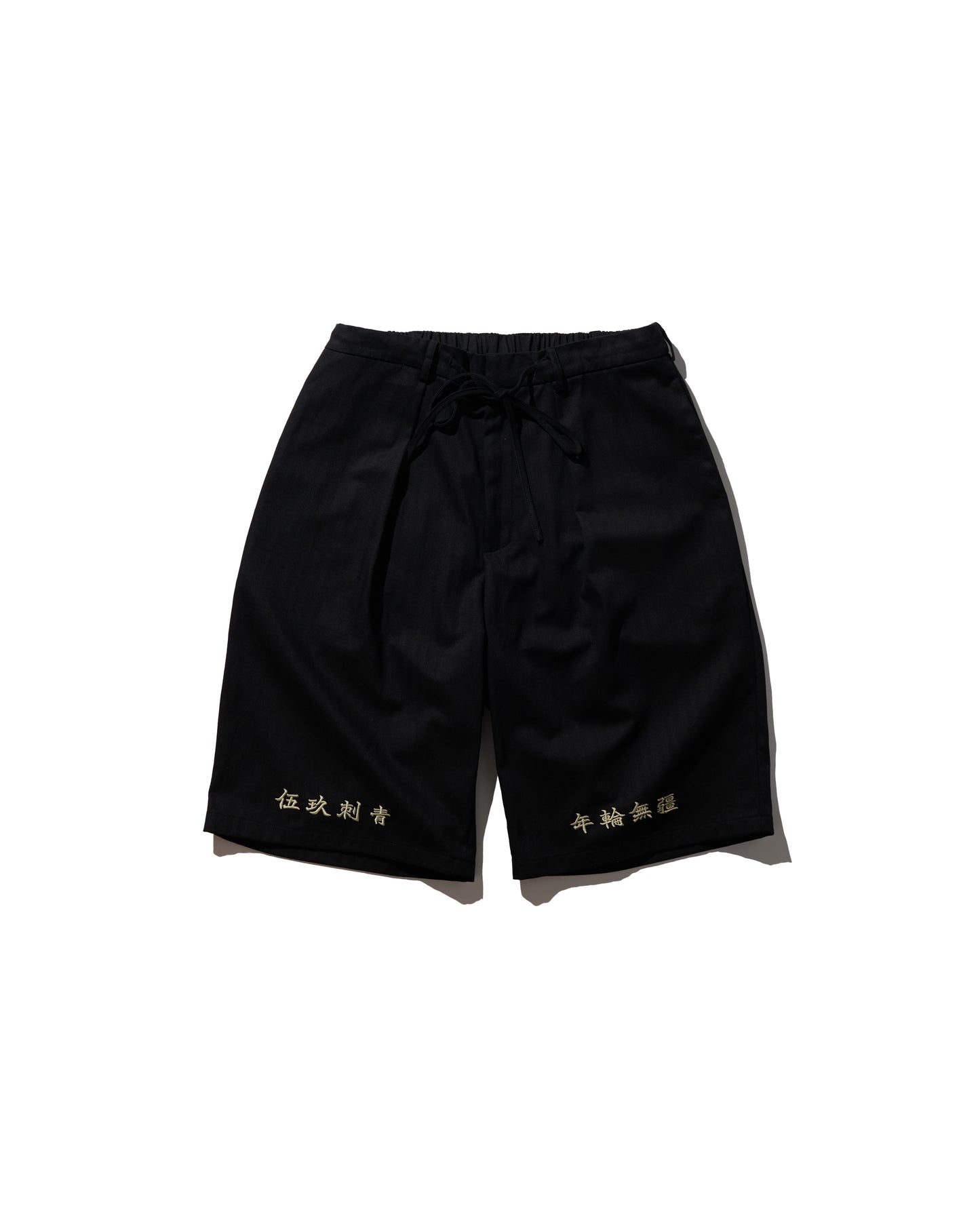 GRS X 59TATTOO EMBROIDERY SHORTS / BLACK