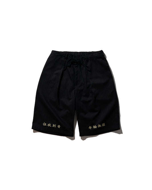 GRS X 59TATTOO EMBROIDERY SHORTS / BLACK