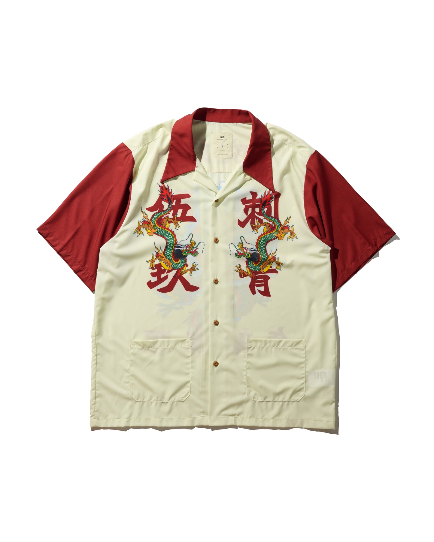 GRS X 59TATTOO OVERPRINT CAMP COLLAR SHIRT / DRAGON