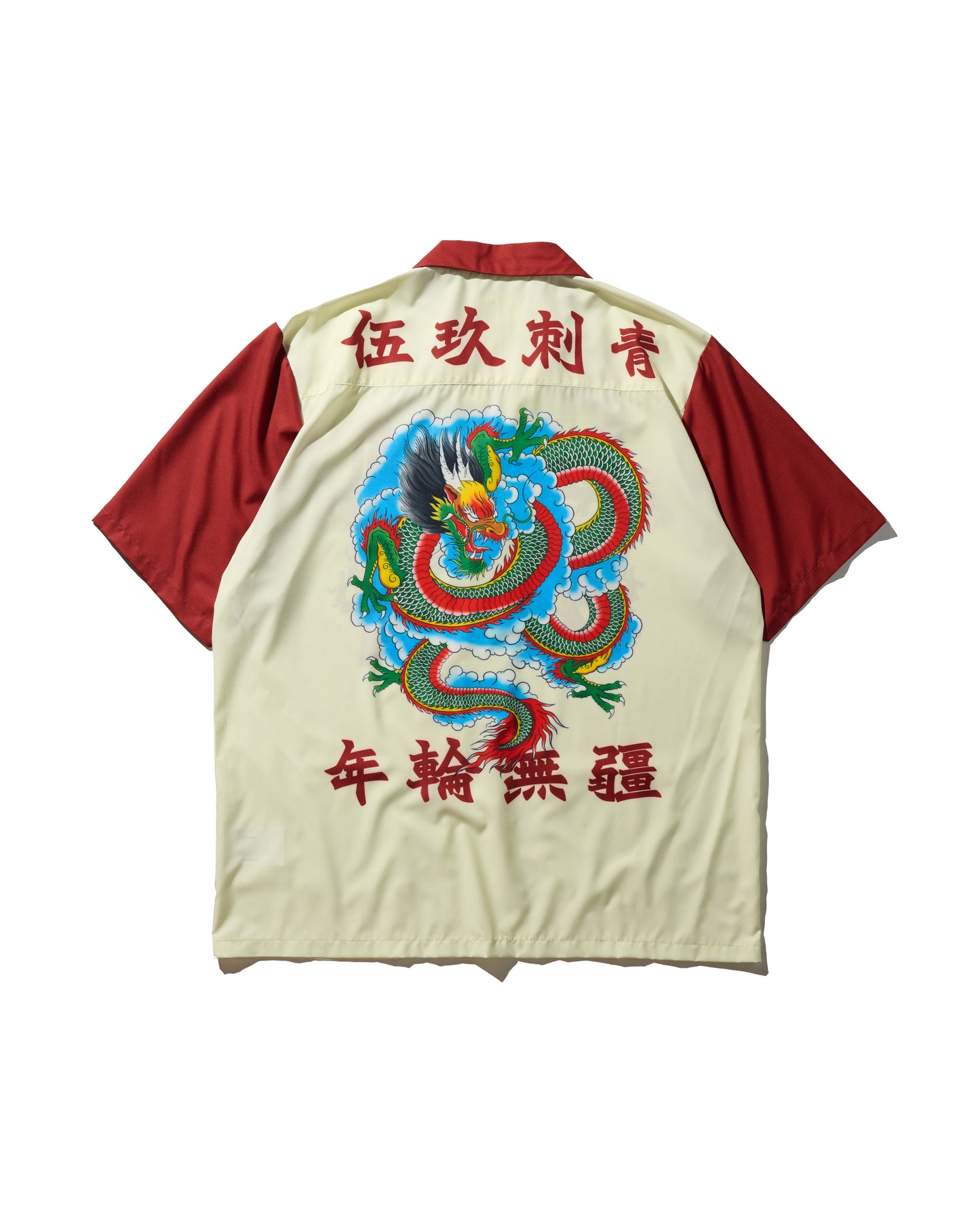 GRS X 59TATTOO OVERPRINT CAMP COLLAR SHIRT / DRAGON