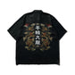 DOUBLE DRAGON OVERPRINT CREPE SHIRT / BLACK