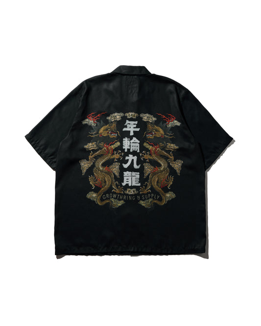 DOUBLE DRAGON OVERPRINT CREPE SHIRT - ORIGINAL