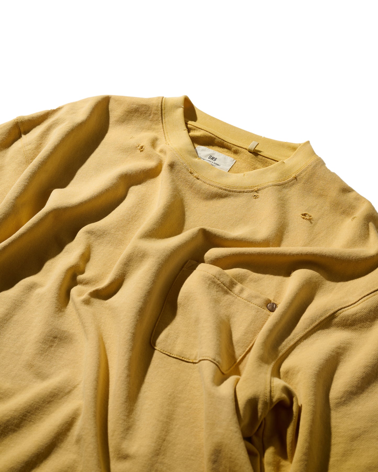 GRS SUN FADED S/S POCKET TEE / YELLOW