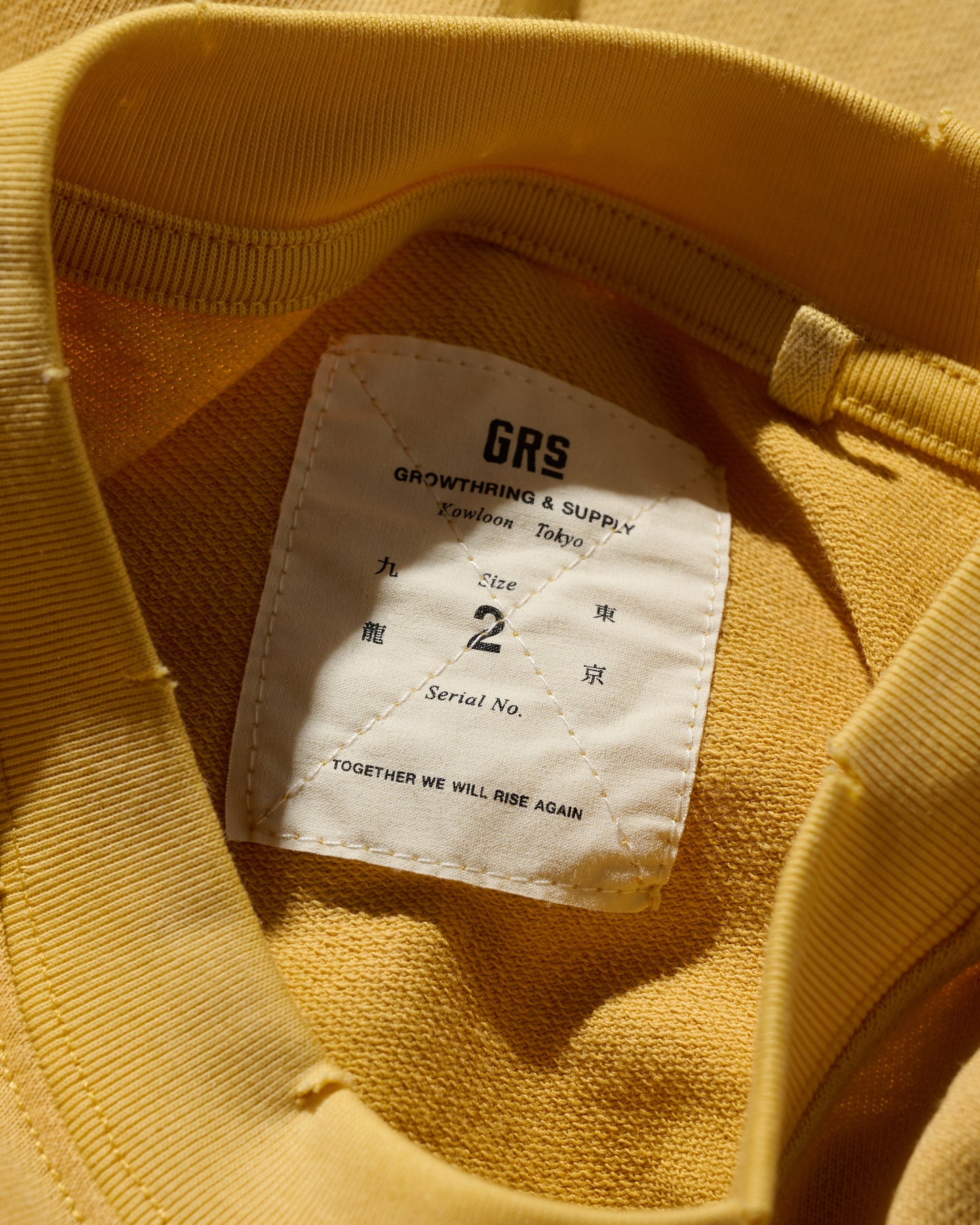 GRS SUN FADED S/S POCKET TEE / YELLOW