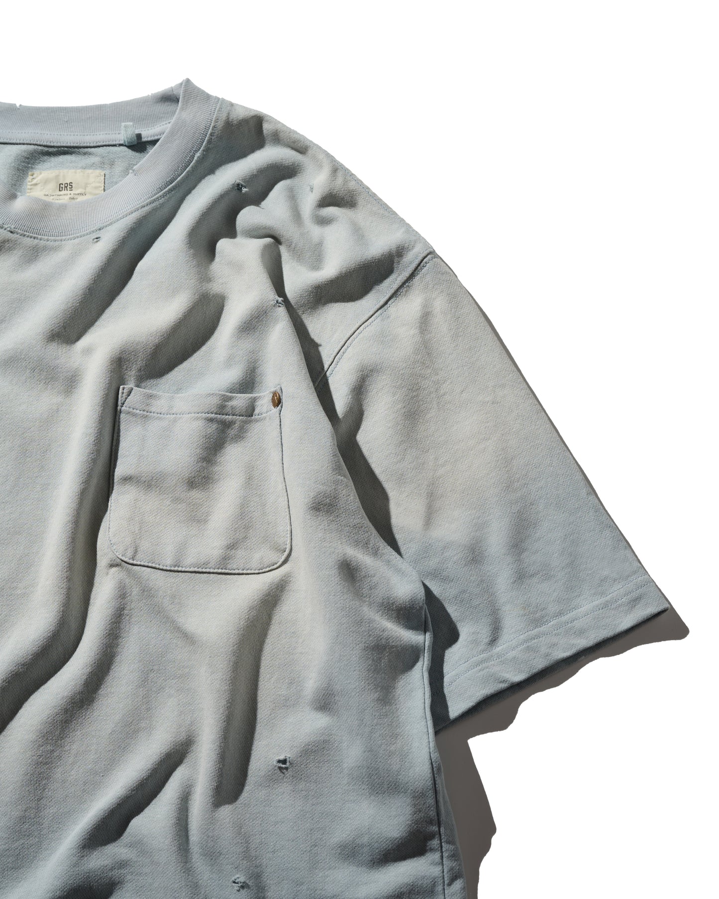GRS SUN FADED S/S POCKET TEE / GREY